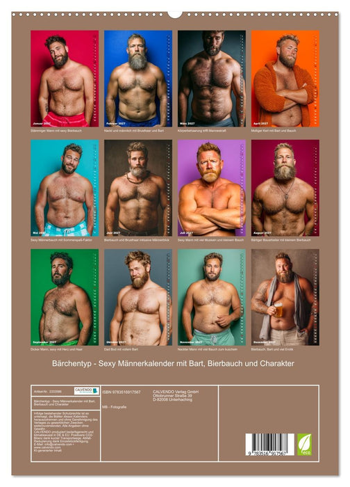 Bärchentyp - Sexy Männerkalender mit Bart, Bierbauch und Charakter (CALVENDO Premium Wandkalender 2027)