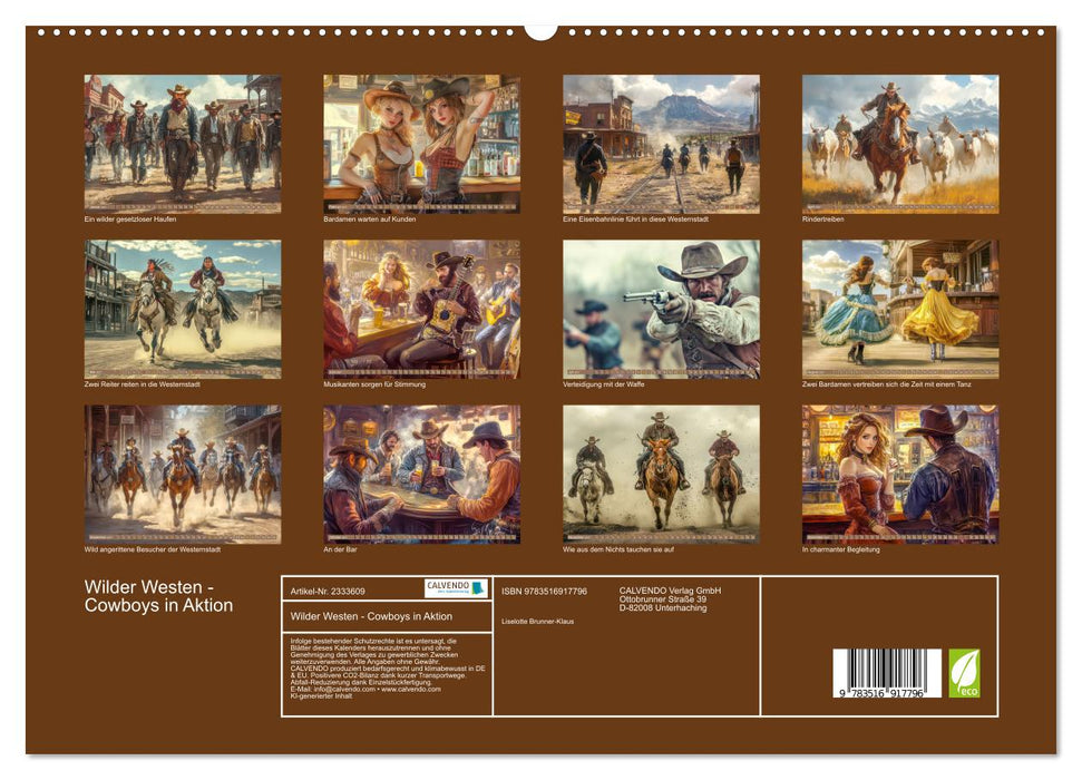 Wilder Westen - Cowboys in Aktion (CALVENDO Premium Wandkalender 2027)