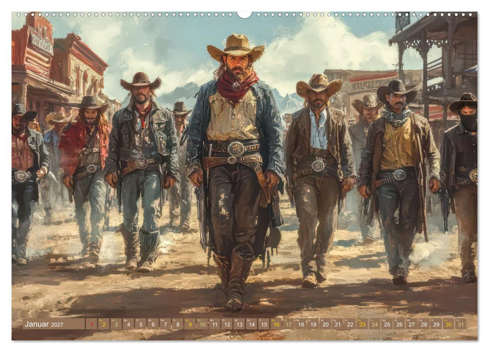 Wilder Westen - Cowboys in Aktion (CALVENDO Premium Wandkalender 2027)