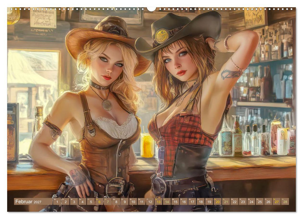 Wilder Westen - Cowboys in Aktion (CALVENDO Premium Wandkalender 2027)