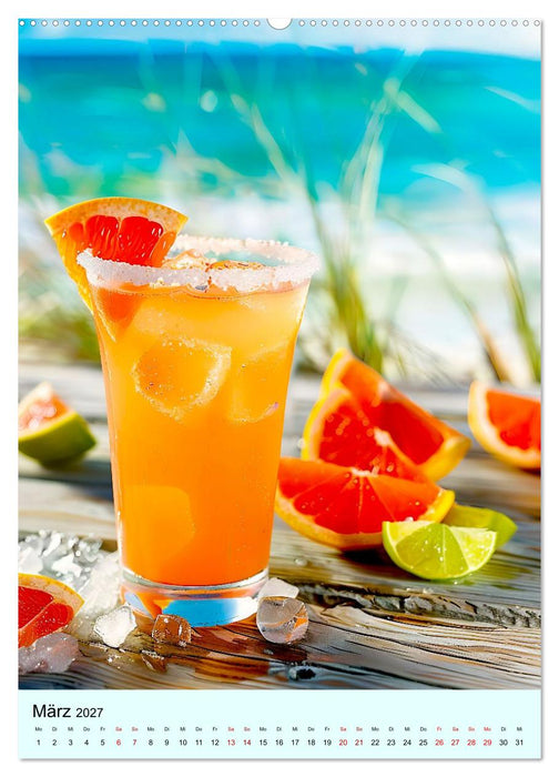 Cocktails im Glas - Sommerliche Mixgetränke zum Träumen (CALVENDO Premium Wandkalender 2027)