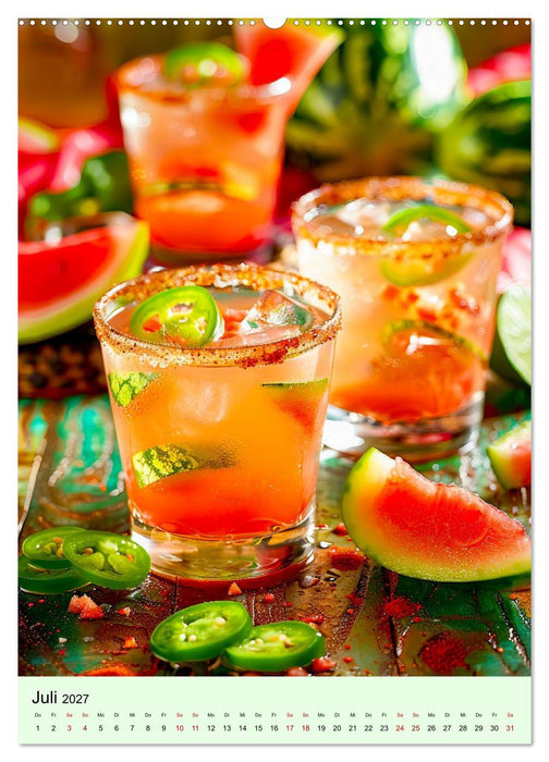 Cocktails im Glas - Sommerliche Mixgetränke zum Träumen (CALVENDO Premium Wandkalender 2027)