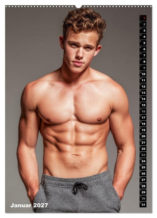 JUNG, SEXY, UNZENSIERT - Männer nackt in Shorts (CALVENDO Wandkalender 2027)