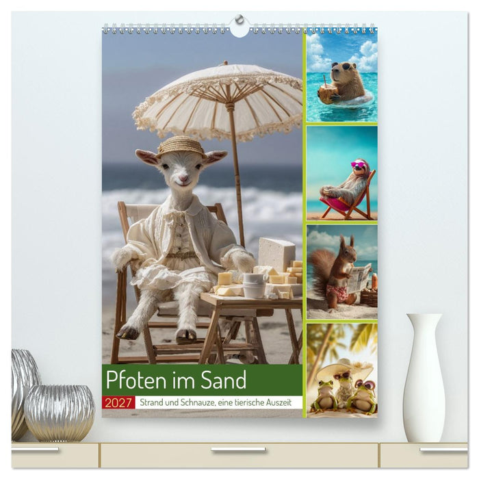 Pfoten im Sand (CALVENDO Premium Wandkalender 2027)