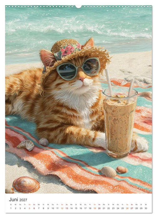 Pfoten im Sand (CALVENDO Premium Wandkalender 2027)