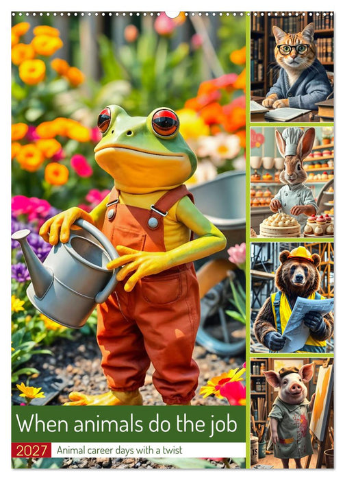 When animals do the job - Animal career days with a twist (CALVENDO Monthly Calendar 2027)