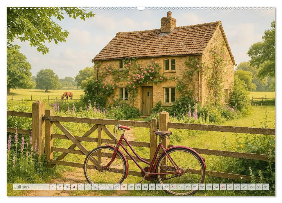Land Pause - Ein Jahr im Cottagegarten (CALVENDO Premium Wandkalender 2027)