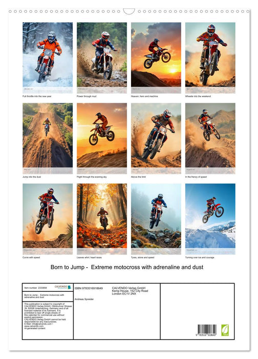 Born to Jump - Extreme motocross with adrenaline and dust (CALVENDO Monthly Calendar 2027)