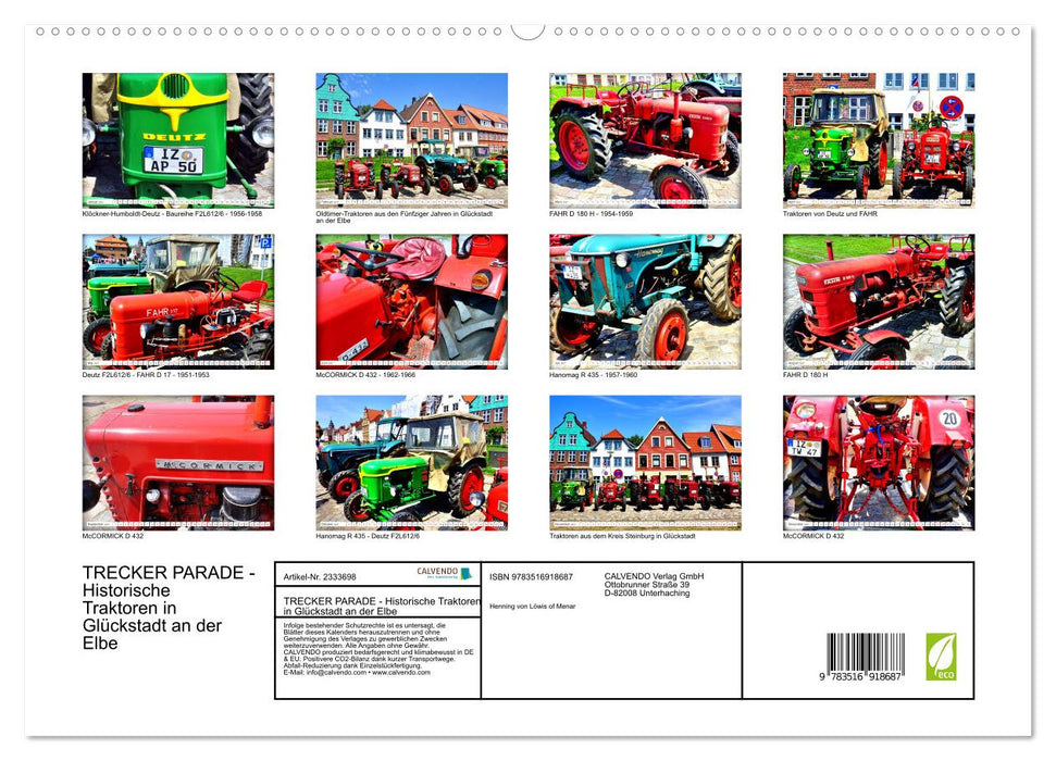 TRECKER PARADE - Historische Traktoren in Glückstadt an der Elbe (CALVENDO Premium Wandkalender 2027)