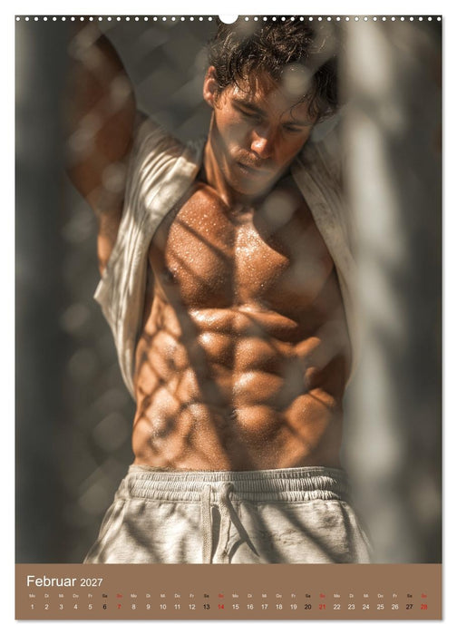 SEXY MÄNNER - Nackt mit Sixpack im Knast (CALVENDO Wandkalender 2027)