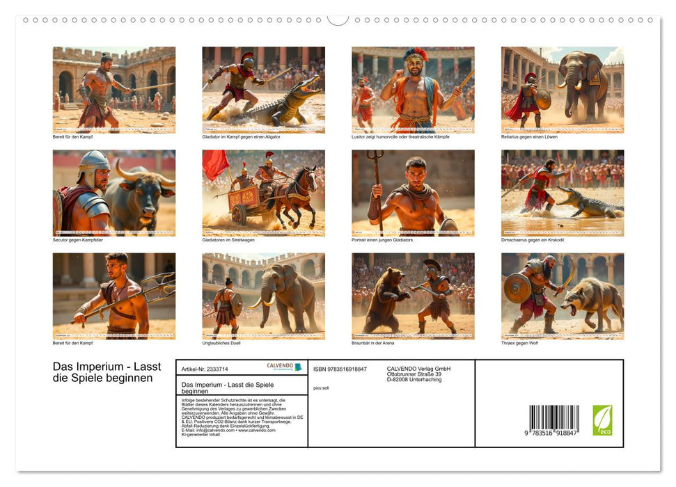Das Imperium - Lasst die Spiele beginnen (CALVENDO Premium Wandkalender 2027)