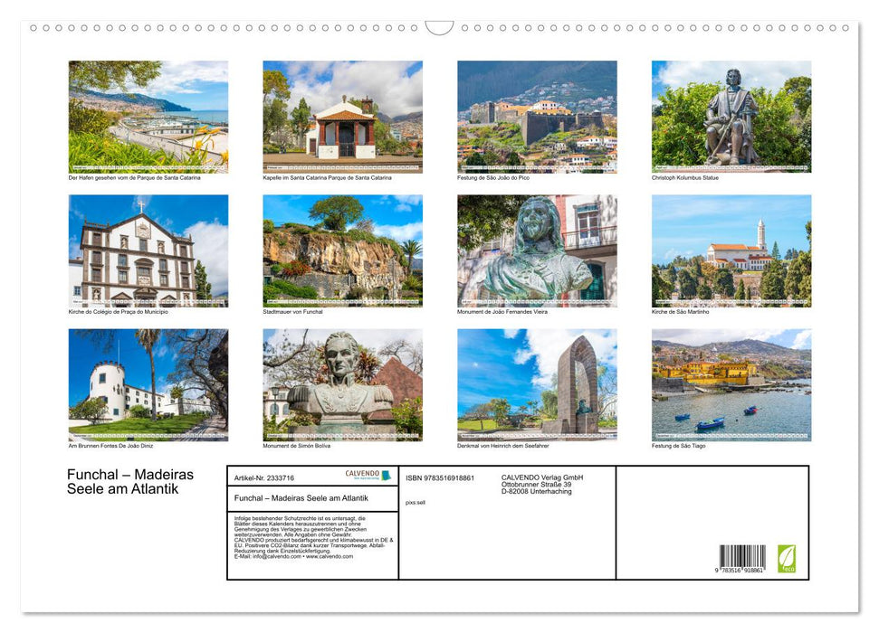 Funchal – Madeiras Seele am Atlantik (CALVENDO Wandkalender 2027)
