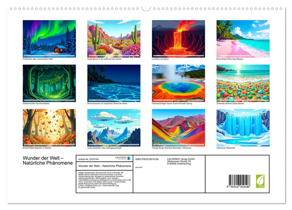 Wunder der Welt – Natürliche Phänomene (CALVENDO Premium Wandkalender 2027)