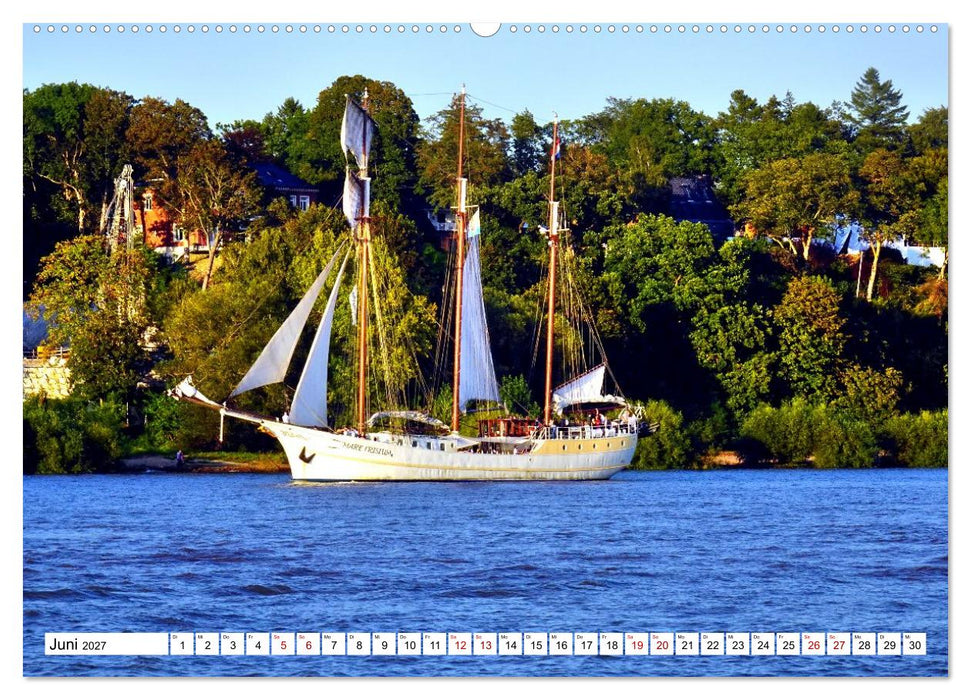Unter Segeln auf der Elbe (CALVENDO Wandkalender 2027)