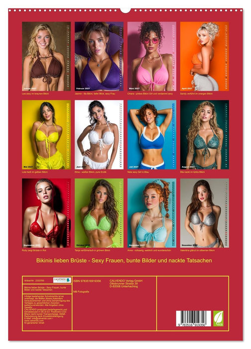 Bikinis lieben Brüste - Sexy Frauen, bunte Bilder und nackte Tatsachen (CALVENDO Premium Wandkalender 2027)