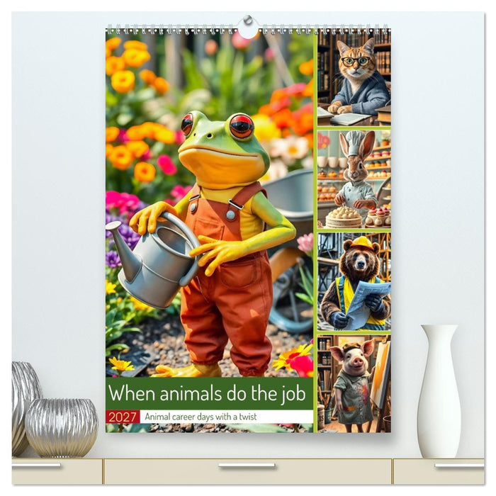 When animals do the job - Animal career days with a twist (CALVENDO Premium-Calendar 2027)
