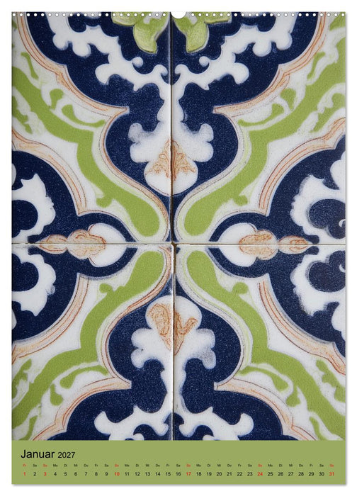 Portugiesischer Fliesen - Azulejos für Fliesenleger, Kunst- und Portugal-Liebhaber (CALVENDO Wandkalender 2027)