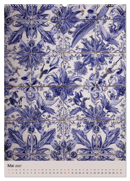 Portugiesischer Fliesen - Azulejos für Fliesenleger, Kunst- und Portugal-Liebhaber (CALVENDO Wandkalender 2027)