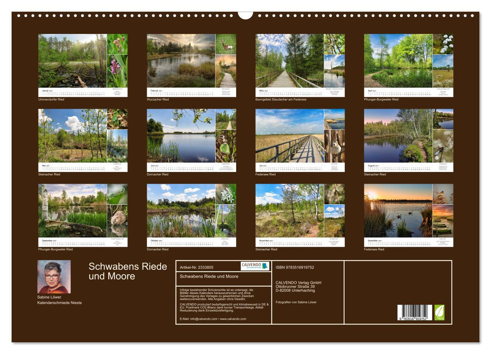 Schwabens Riede und Moore (CALVENDO Wandkalender 2027)