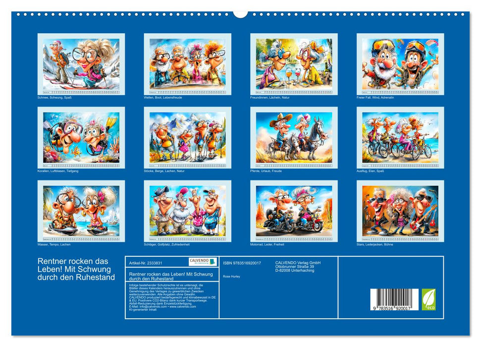 Rentner rocken das Leben! Mit Schwung durch den Ruhestand (CALVENDO Premium Wandkalender 2027)