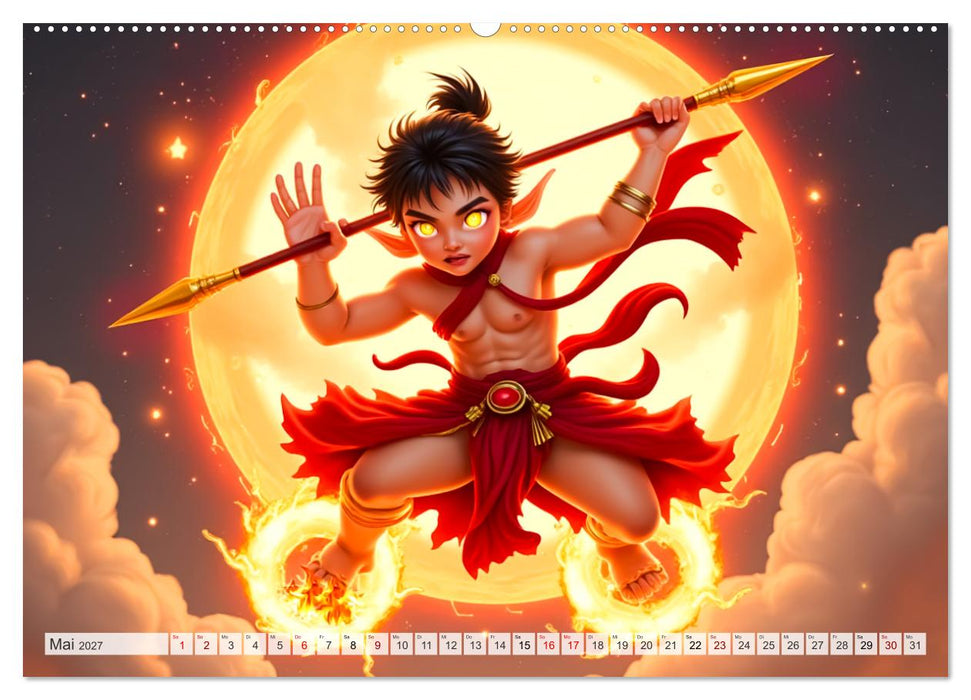 Chinesische Mythologie - Götter, Helden und Monster (CALVENDO Wandkalender 2027)