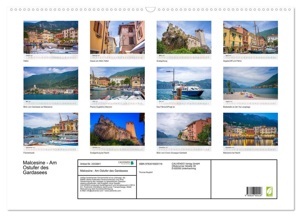Malcesine - Am Ostufer des Gardasees (CALVENDO Wandkalender 2027)