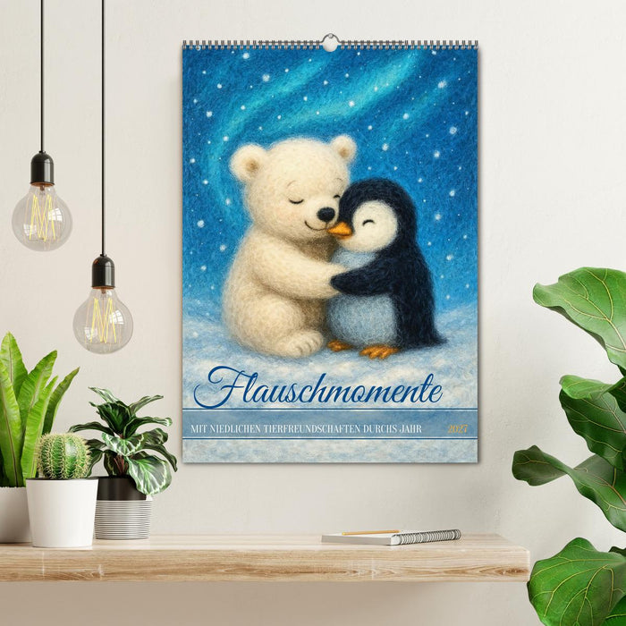 Flauschmomente - Mit niedlichen Tierfreundschaften durchs Jahr (CALVENDO Wandkalender 2027)