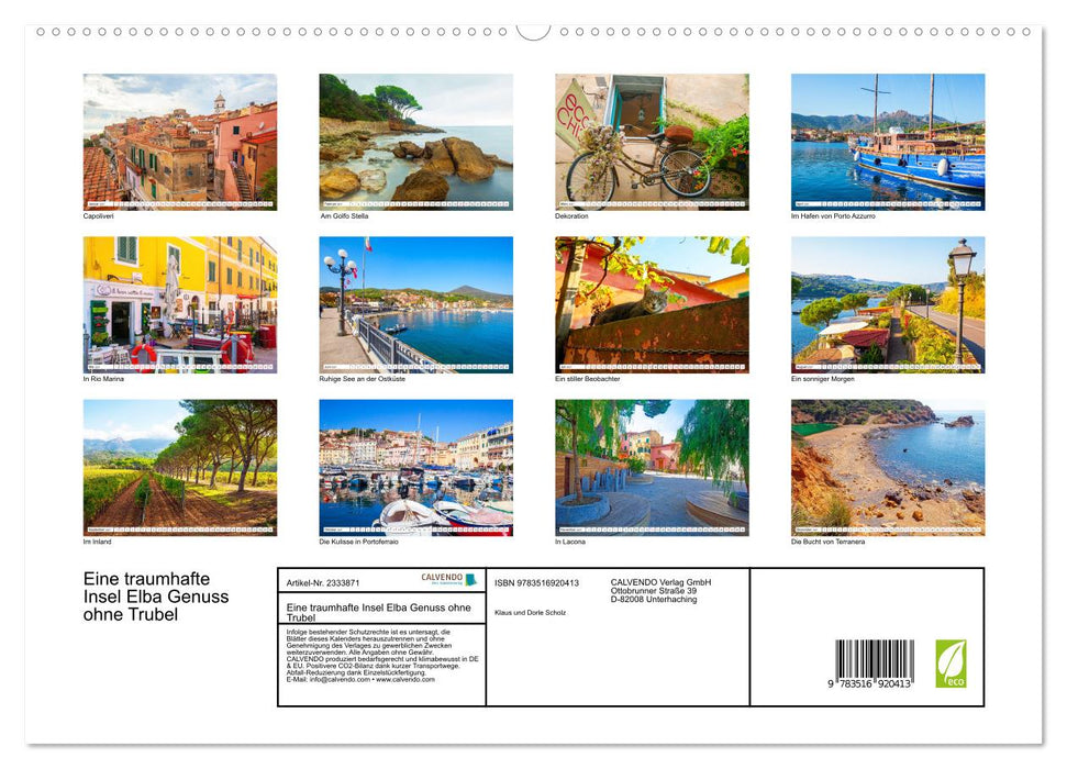 Eine traumhafte Insel Elba Genuss ohne Trubel (CALVENDO Premium Wandkalender 2027)