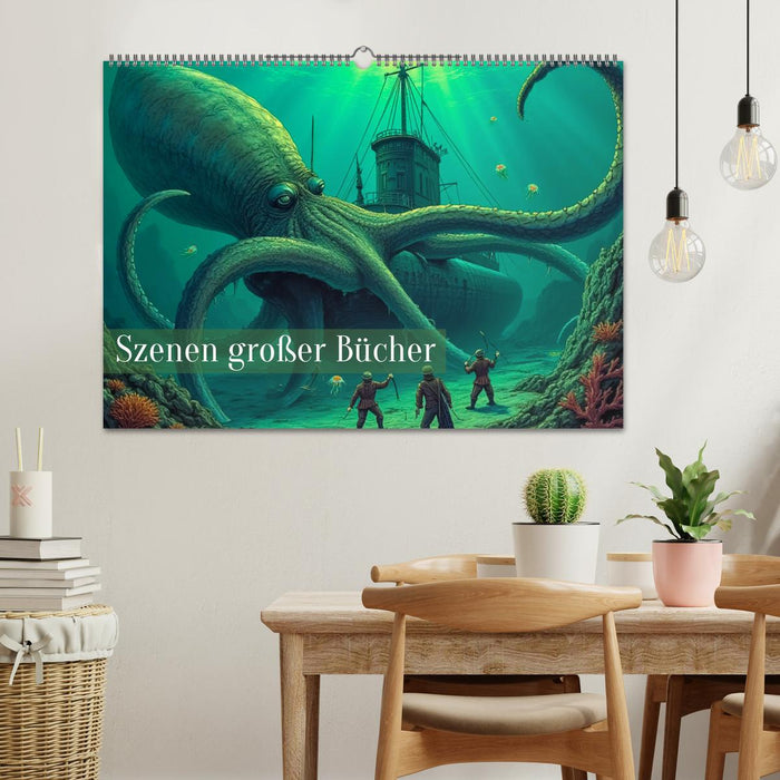 Vergessene Abenteuer - Szenen großer Bücher (CALVENDO Wandkalender 2027)