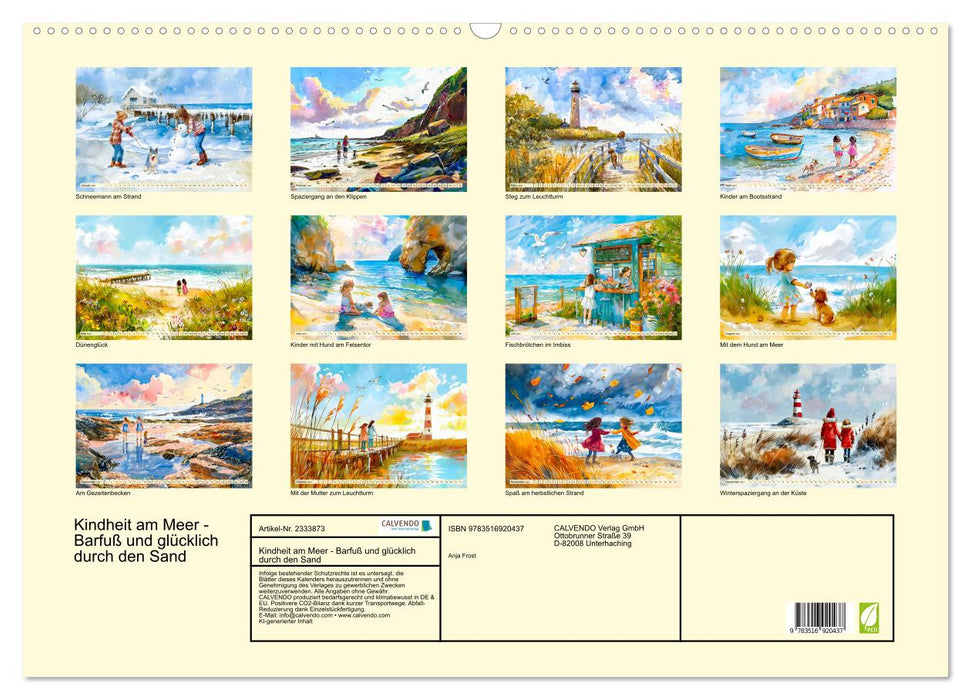 Kindheit am Meer - Barfuß und glücklich durch den Sand (CALVENDO Wandkalender 2027)