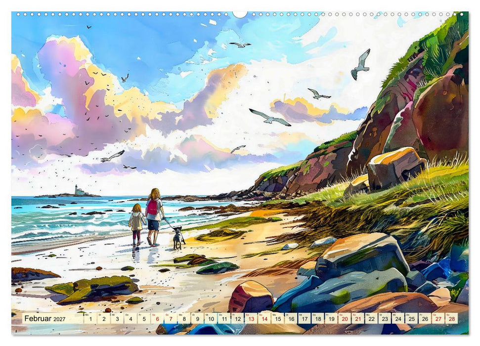Kindheit am Meer - Barfuß und glücklich durch den Sand (CALVENDO Wandkalender 2027)