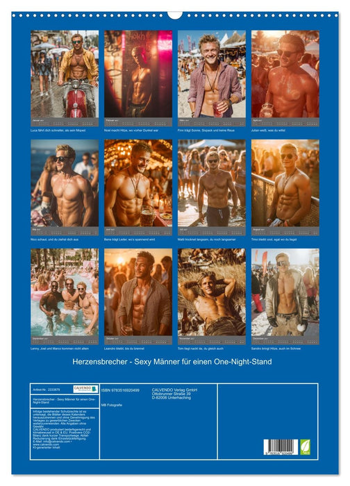 Herzensbrecher - Sexy Männer für einen One-Night-Stand (CALVENDO Wandkalender 2027)