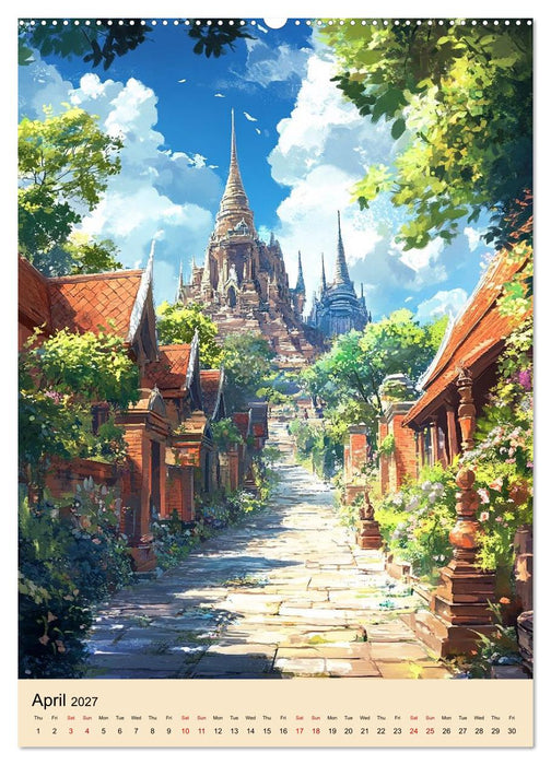 Thailand meets Anime (CALVENDO Monthly Calendar 2027)