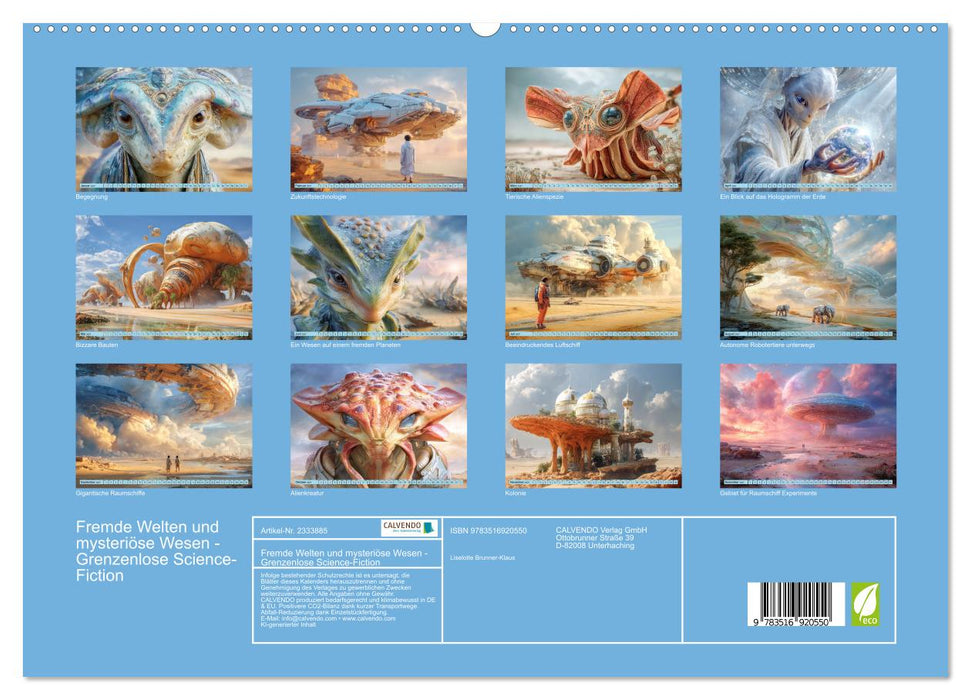 Fremde Welten und mysteriöse Wesen - Grenzenlose Science-Fiction (CALVENDO Premium Wandkalender 2027)