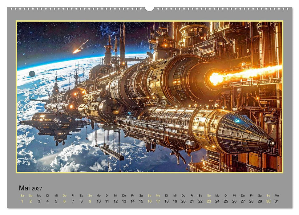 Steampunk-Raumfahrt (CALVENDO Wandkalender 2027)