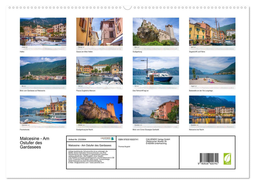Malcesine - Am Ostufer des Gardasees (CALVENDO Premium Wandkalender 2027)