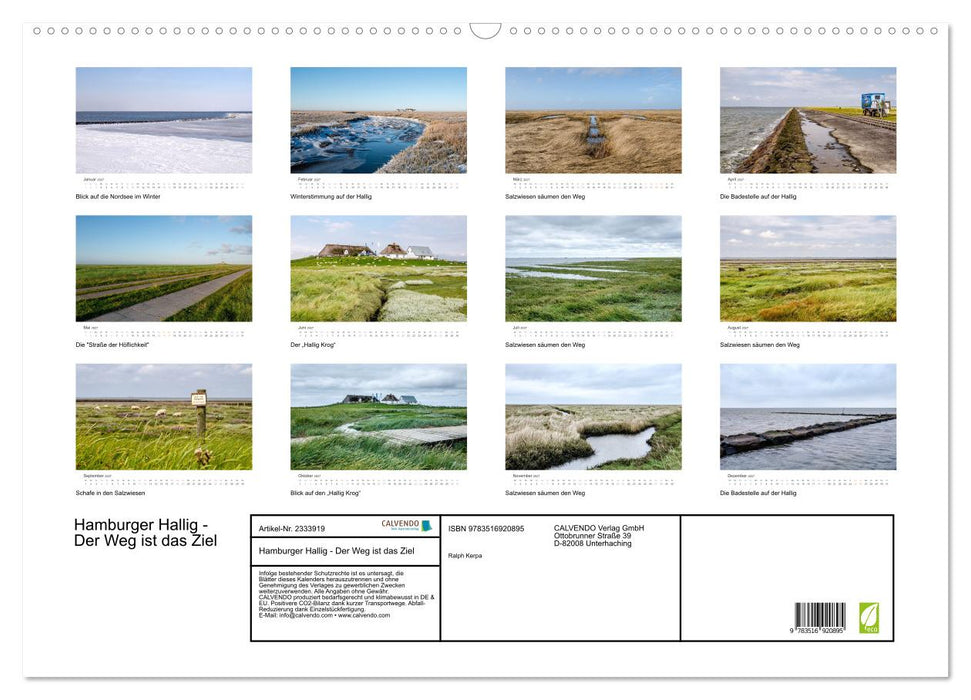 Hamburger Hallig - Der Weg ist das Ziel (CALVENDO Wandkalender 2027)