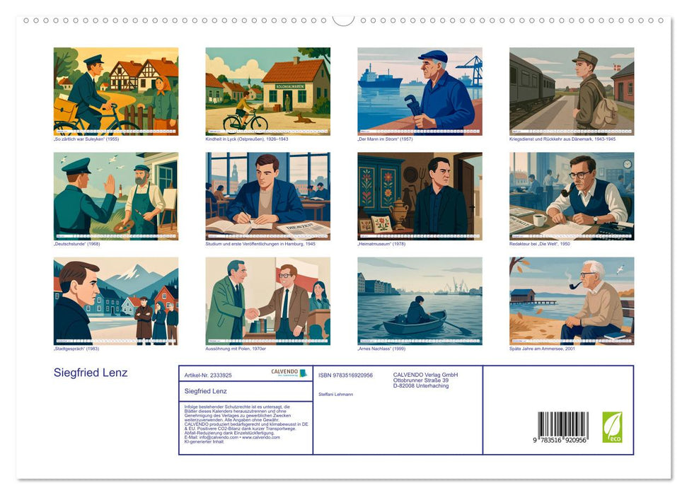 Siegfried Lenz (CALVENDO Premium Wandkalender 2027)