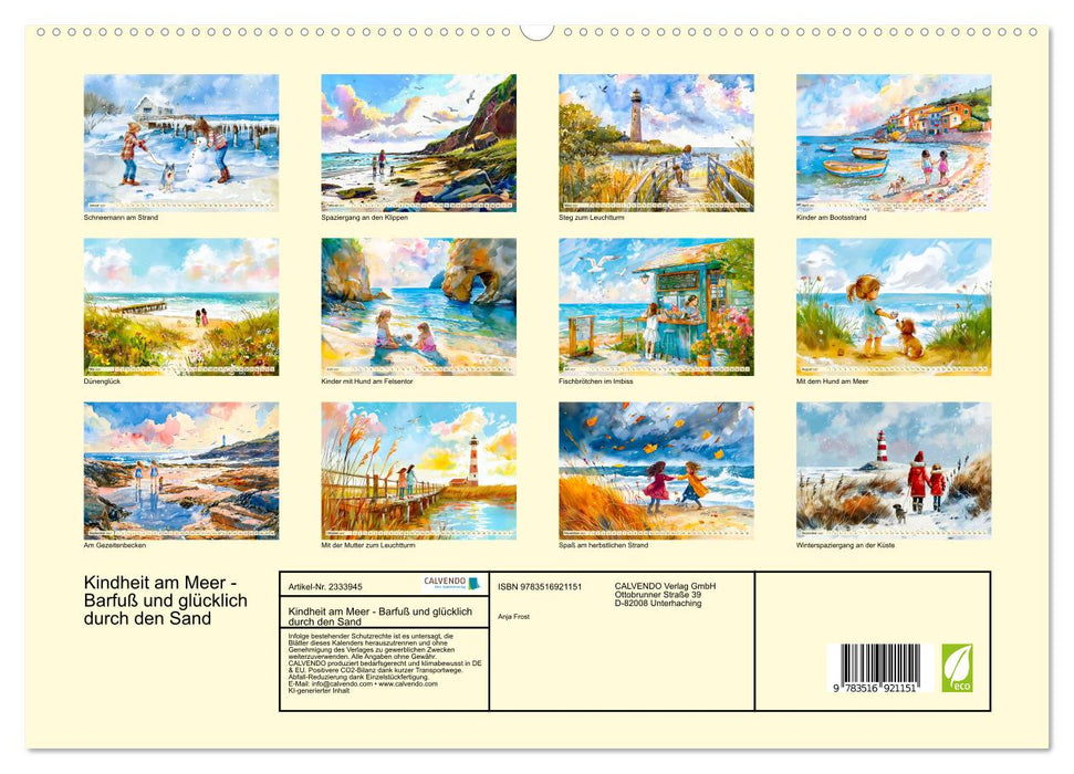 Kindheit am Meer - Barfuß und glücklich durch den Sand (CALVENDO Premium Wandkalender 2027)