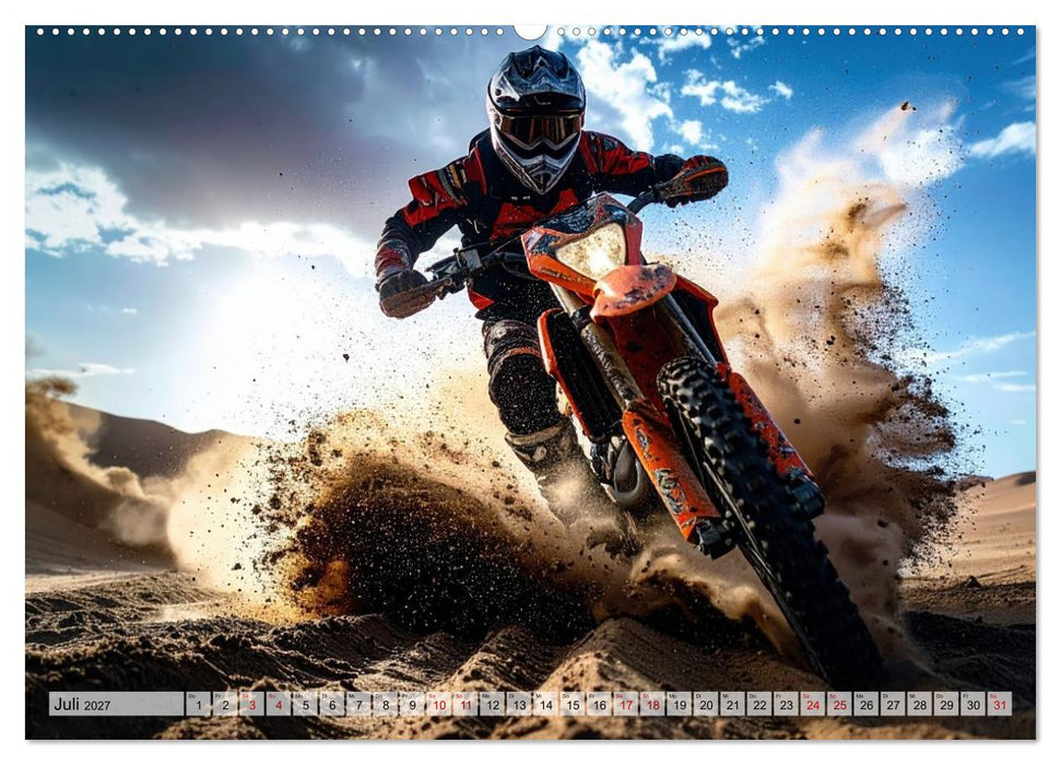 Wüstenabenteuer - Spektakuläre Moto-Rallys (CALVENDO Premium Wandkalender 2027)