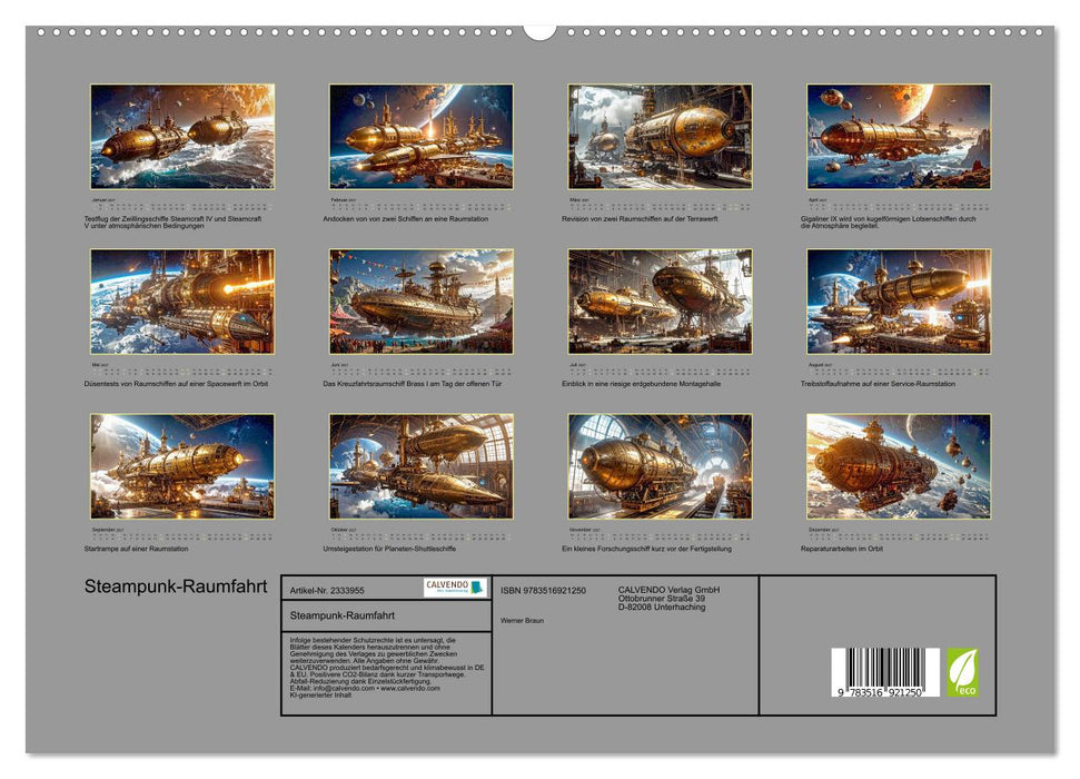 Steampunk-Raumfahrt (CALVENDO Premium Wandkalender 2027)