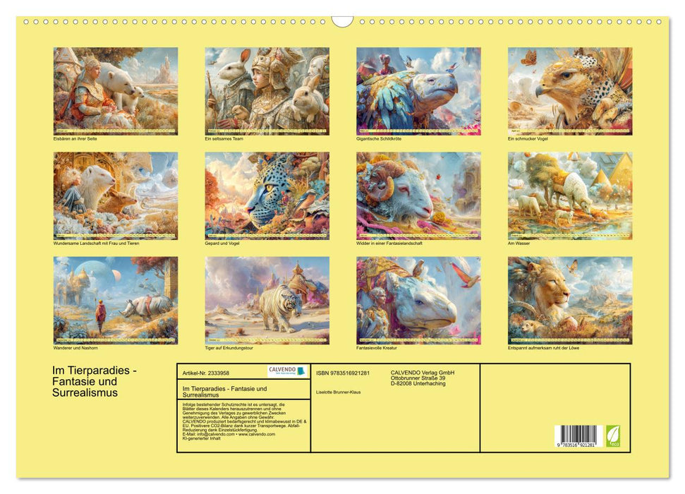 Im Tierparadies - Fantasie und Surrealismus (CALVENDO Wandkalender 2027)