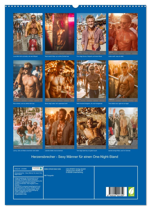Herzensbrecher - Sexy Männer für einen One-Night-Stand (CALVENDO Premium Wandkalender 2027)