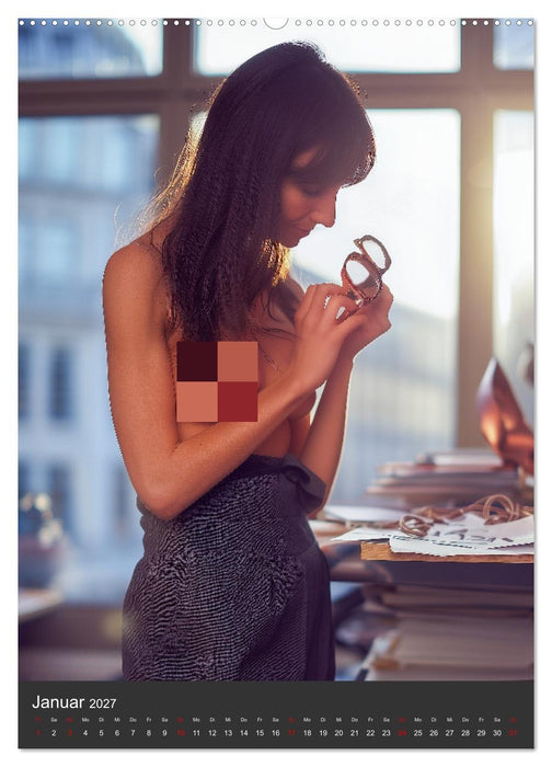 Frau Lehrerin zieht blank - sexy Frauen nackt im Klassenzimmer (CALVENDO Premium Wandkalender 2027)