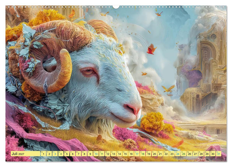Im Tierparadies - Fantasie und Surrealismus (CALVENDO Premium Wandkalender 2027)