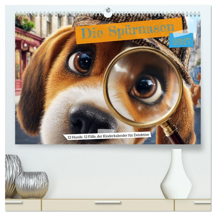 Die Spürnasen - 12 Hunde, 12 Fälle, der Kinderkalender für Detektive (CALVENDO Premium Wandkalender 2027)