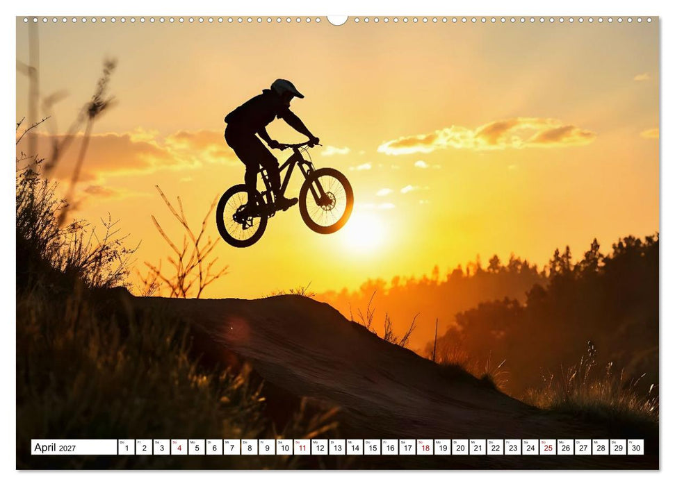 Elemental Ride. Mountainbike-Action durch Schnee, Matsch, Sonne und Laub (CALVENDO Premium Wandkalender 2027)