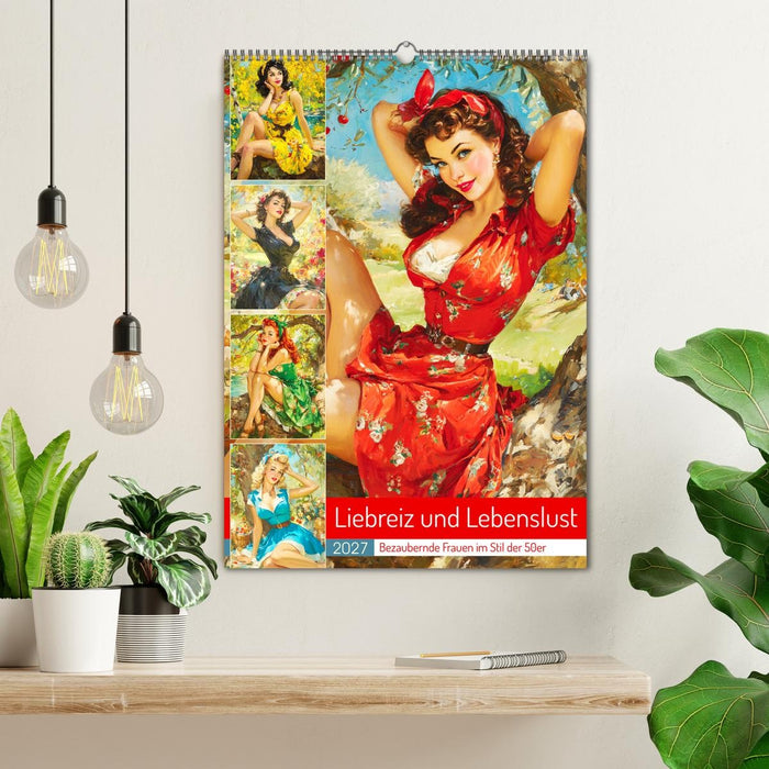 Liebreiz und Lebenslust. Bezaubernde Frauen im Stil der 50er (CALVENDO Wandkalender 2027)