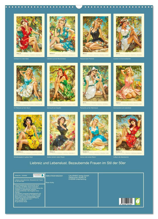Liebreiz und Lebenslust. Bezaubernde Frauen im Stil der 50er (CALVENDO Wandkalender 2027)