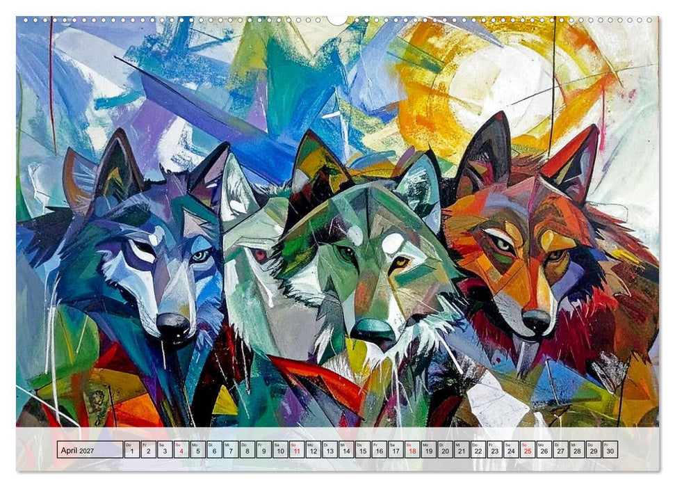 Farbenfrohe Tierbilder (CALVENDO Premium Wandkalender 2027)